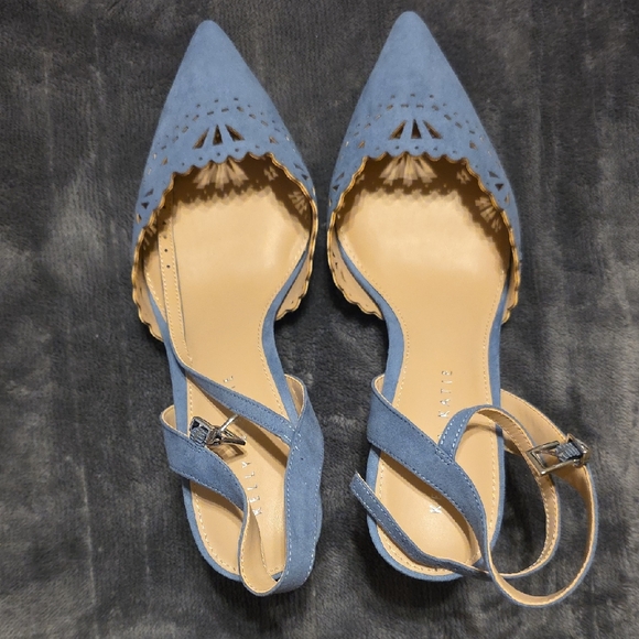 Kelly & Katie Shoes - Kelly & Katie powder blue KK-ZABELL microsuede women's shoes